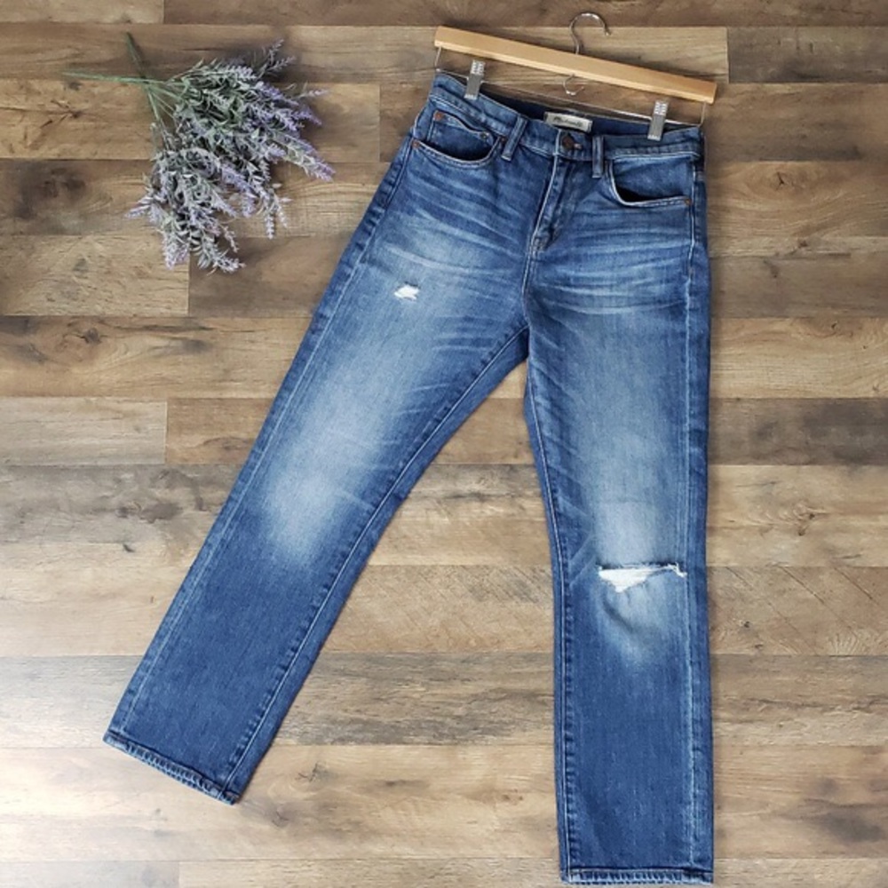 Madewell Distressed Straight Leg Jean